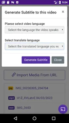 Video Subtitle Generator android App screenshot 9